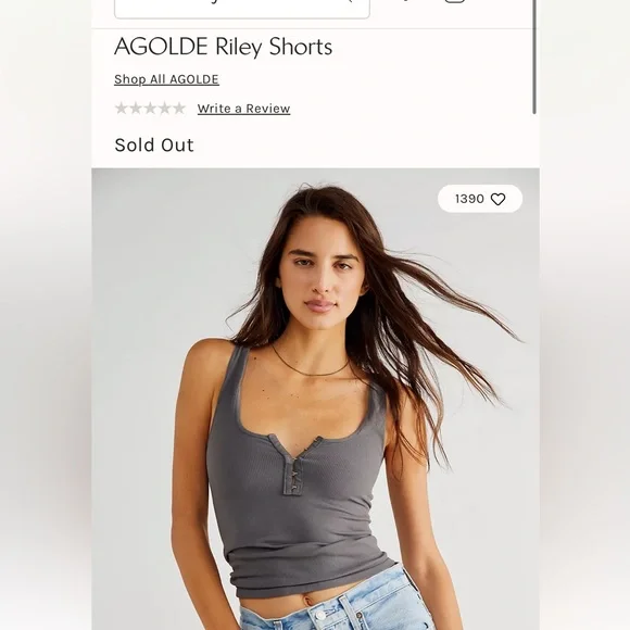 Agolde Riley Short - Picture 4 of 6